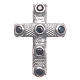 Krzyż wisiorek srebro 925 cyrkonie czarne 2x1,5 cm s1