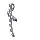 Pendant charm in sterling silver and white zircon 4x2.5cm s3