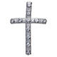Krzyż wisiorek srebro 925 cyrkonie czarne 4x2,5 cm s1
