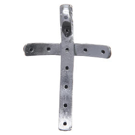 Krzyż wisiorek srebro 925 cyrkonie czarne 4x2,5 cm