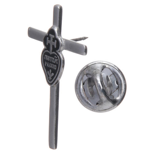 Passionist lapel pin in 925 silver 2