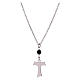 Necklace AMEN Tau silver 925 wood, Black s1