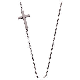 Collana AMEN Croce Classica argento 925 fin. Rodio