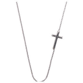 Collana AMEN Croce Classica argento 925 fin. Rodio