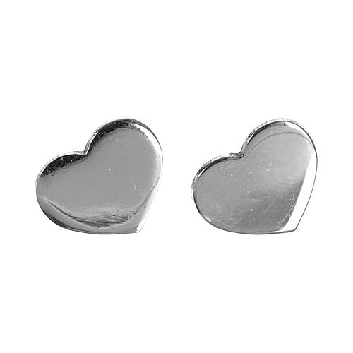AMEN Earrings Heart silver 925 Rhodium finish 1