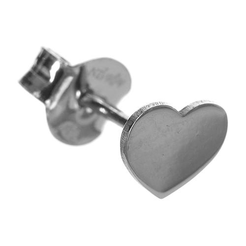 AMEN Earrings Heart silver 925 Rhodium finish 4