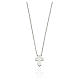 AMEN Necklace rounded Cross silver 925 Rhodium finish s1