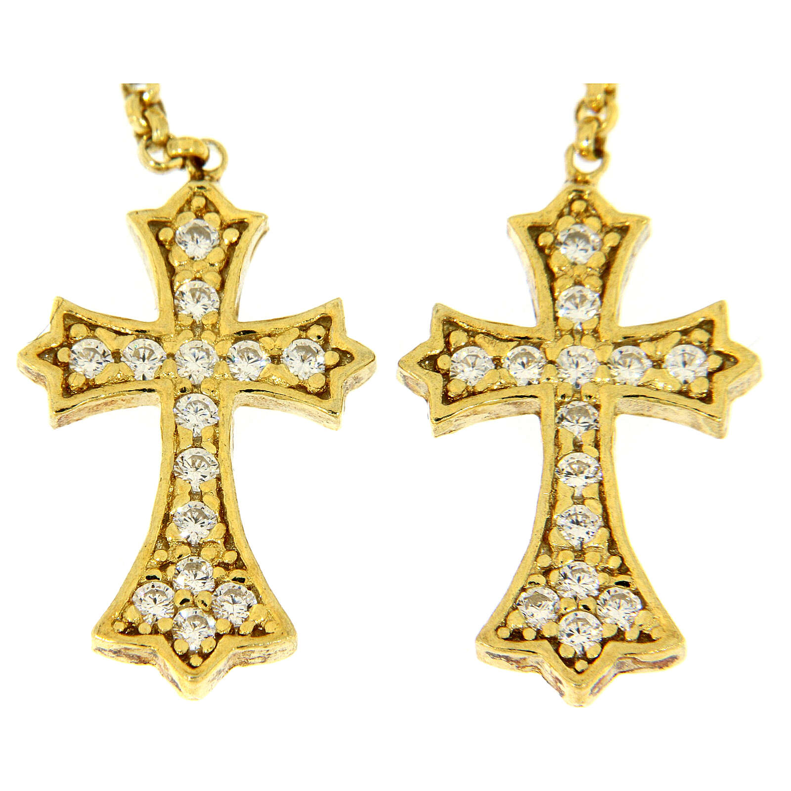 Orecchini Amen Donna Croce in Argento Cubic Zirconia ORCZB