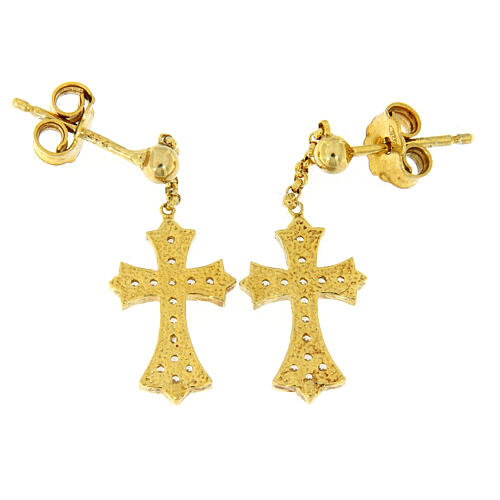 Orecchini a croce con zirconi - ORO&CO - Luxury Zone