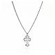 Necklace AMEN silver 925 & white mother-of-pearl cross, Rhodium finish s1