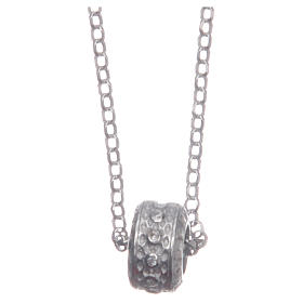 Ciondolo rosario bianco argento 925