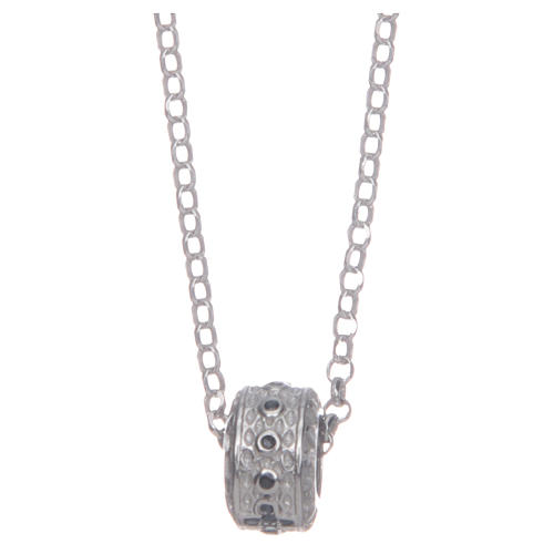 Ciondolo rosario nero argento 925 2