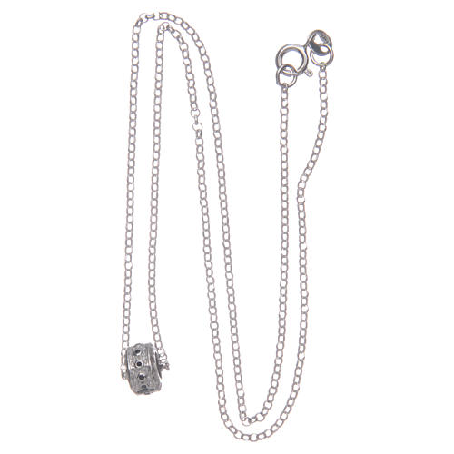 Ciondolo rosario nero argento 925 3