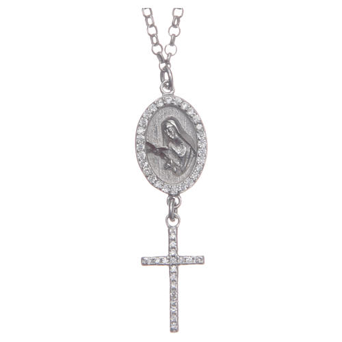 Saint Rita 925 sterling silver collar necklace 1