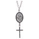 Saint Rita collar necklace in 925 sterling silver black s1