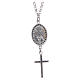 Saint Rita collar necklace in 925 sterling silver black s2