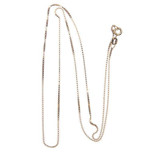 Venetian chain in 925 sterling silver finished in gold, 60 cm length 2