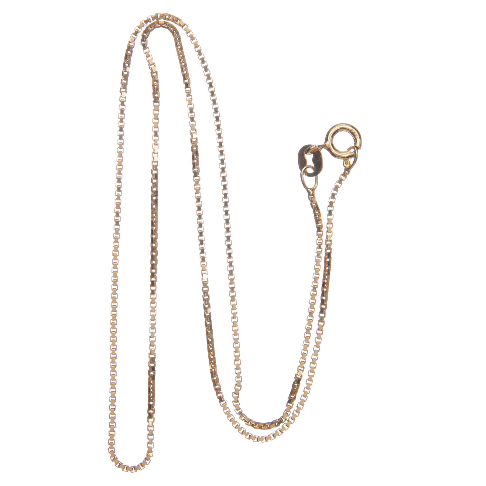 Venetian Chain In 925 Sterling Silver Finished In Gold 40 Cm Length 