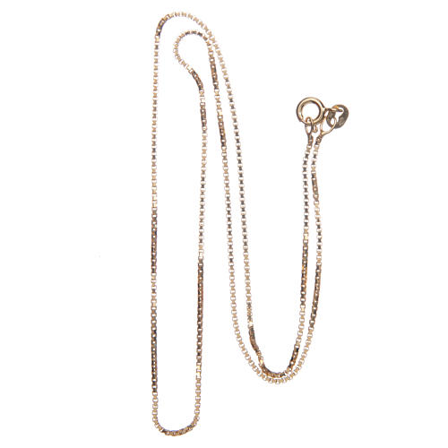 Venetian chain in 925 sterling silver finished in gold, 45 cm length 2