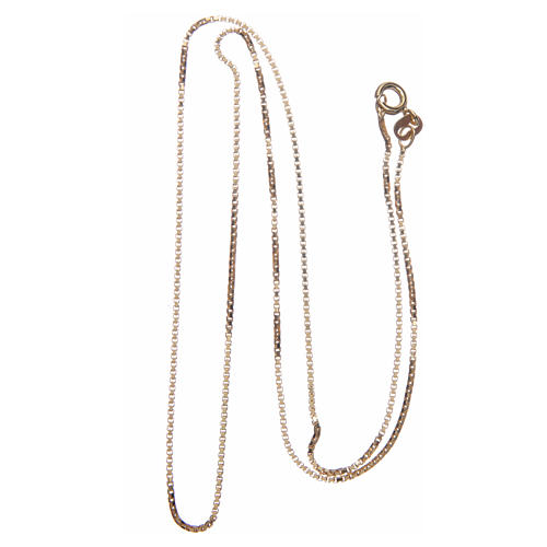 Venetian chain in 925 sterling silver finished in gold, 50 cm length 2