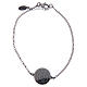 Amen bracelet in burnished 925 sterling silver with Angel of God prayer in Latin s1