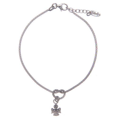 Amen bracelet in 925 sterling silver with angel and knot 2
