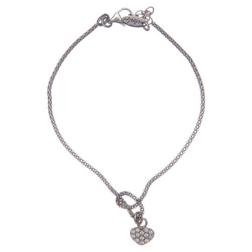 Amen bracelet in 925 sterling silver with cross and knot 1