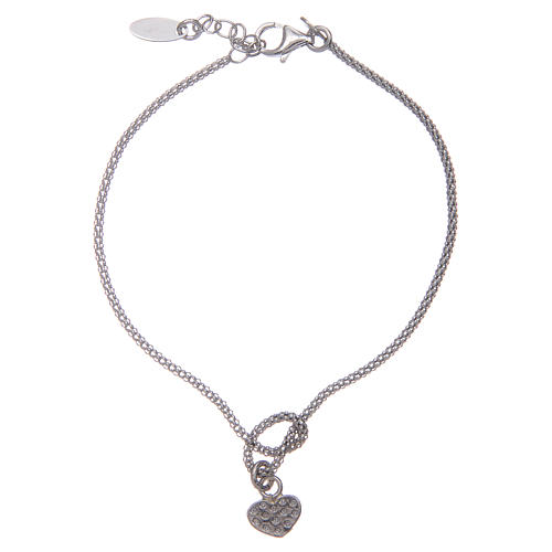 Amen bracelet in 925 sterling silver with cross and knot 2