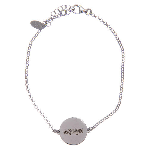 Amen bracelet in 925 sterling silver with Our Father prayer in Latin 2