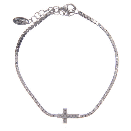 Amen bracelet in 925 sterling silver with zirconate cross 2