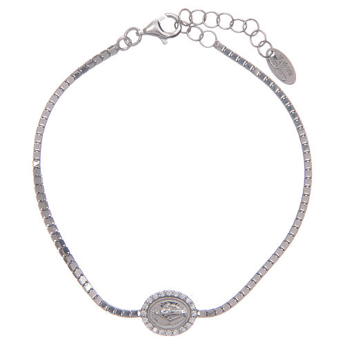 Amen bracelet in 925 sterling silver with Our Lady of Miracles medal 1