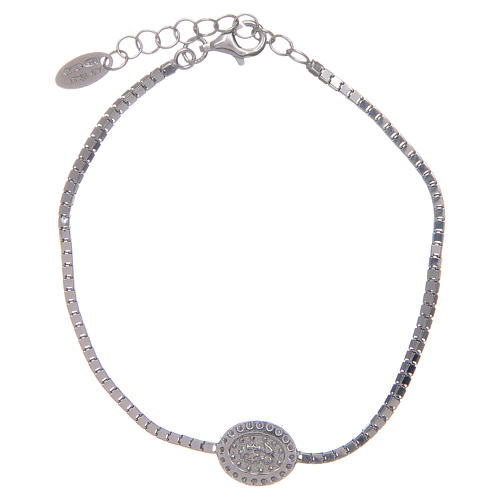 Amen bracelet in 925 sterling silver with Our Lady of Miracles medal 2