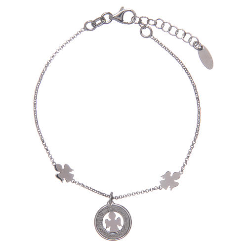 Pulsera AMEN Plata 925 Ángeles y medalla 2
