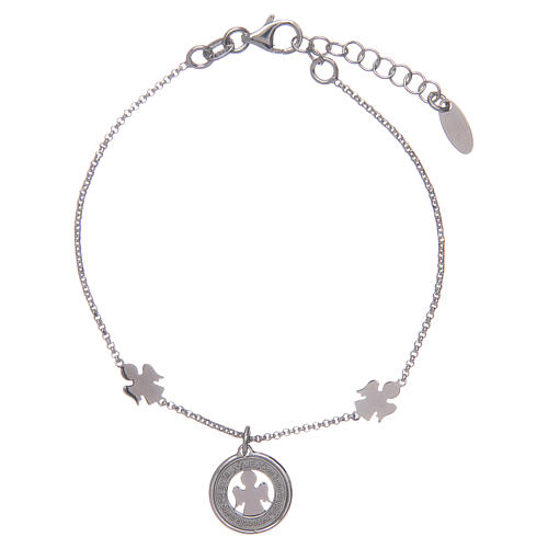 Amen bracelet in silver with angels and medal 2