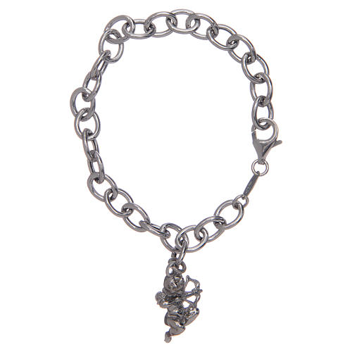 Amen bracelet with cupid pendant charm 1