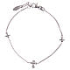 Amen bracelet in silver, cross incrusted with zircons s1