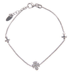 Amen bracelet in silver with cross and angel