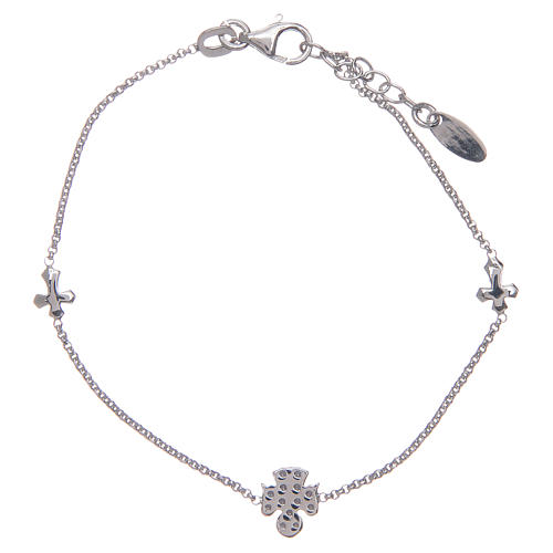 Amen bracelet in silver with cross and angel 2
