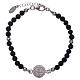 Saint Benedict medal bracelet with lava stone beads s2