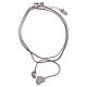 Amen bracelet in 925 sterling silver with knot and hearts s1