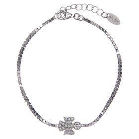 Amen bracelet in 925 sterling silver with a zirconate angel pendant