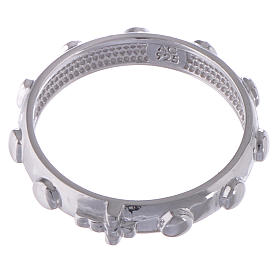 Rosary ring AMEN silver polished s2