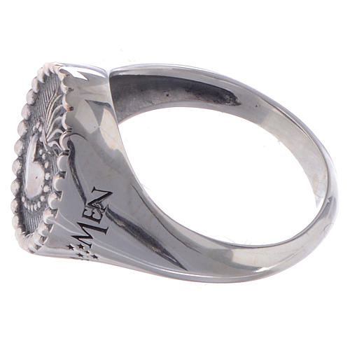 Silver ring Sacred Heart silver 925 2