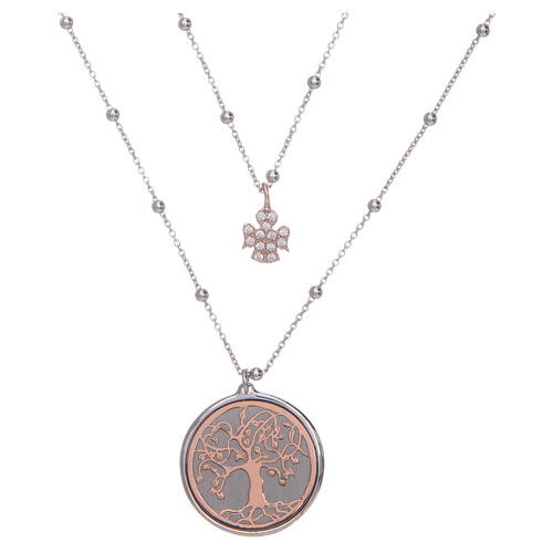 Amen long necklace with Tree of Life pendant in 925 sterling silver 1