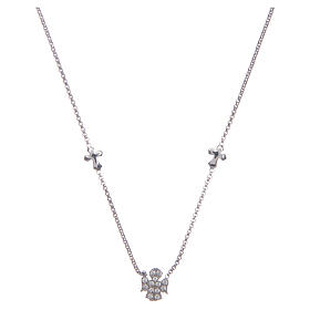 Collana Amen argento crocette e angelo