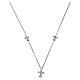 Amen necklace in 925 sterling silver finished in rhodium with crosses s1