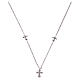 Amen necklace in 925 sterling silver finished in rhodium with crosses s2