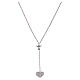Amen necklace in silver with heart and cross s2