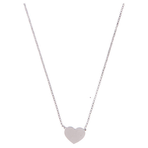 Amen necklace with central heart in 925 sterling silver 1
