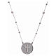 Amen necklace with silver cross in mother of pearl s1